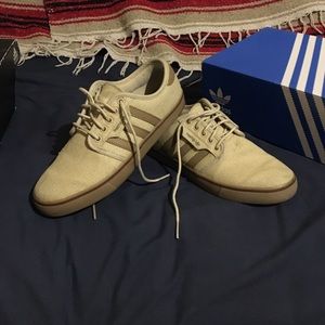 Brown Adidas shoes