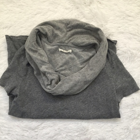Anthropologie gray cowl neck