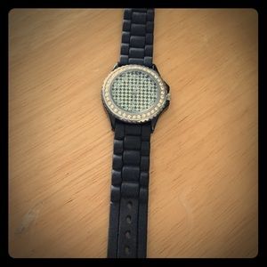 Geneva fashion Watch - black (needs new battery)