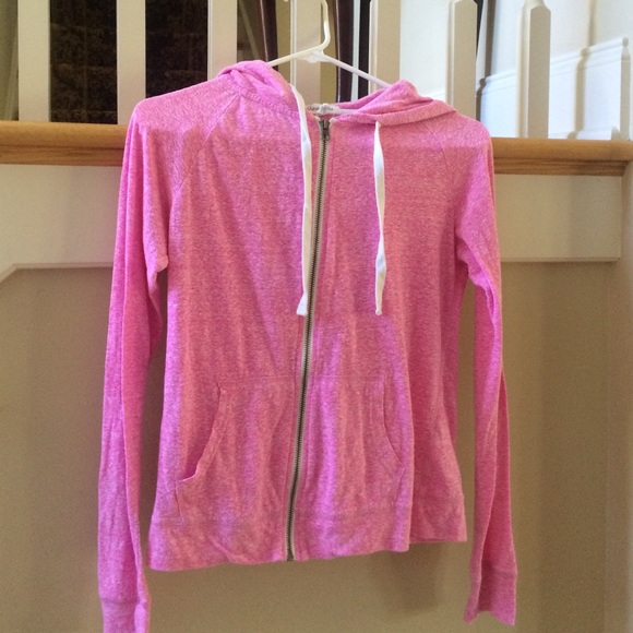 A pink sweatshirt
