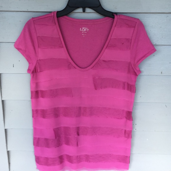Ann Taylor Loft pinkish/purple short sleeve shirt