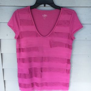 Ann Taylor Loft pinkish/purple short sleeve shirt