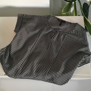 BCBG Maxazria Black & White Striped Top