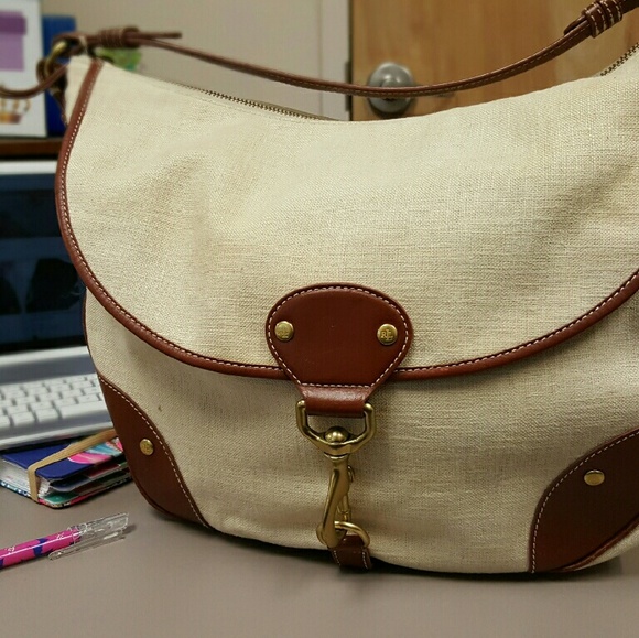 *FINAL price* Ralph Lauren canvas and leather Hobo