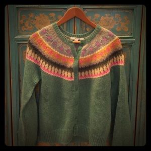 Beautiful Boden Fairaisle Cardigan - mohair blend