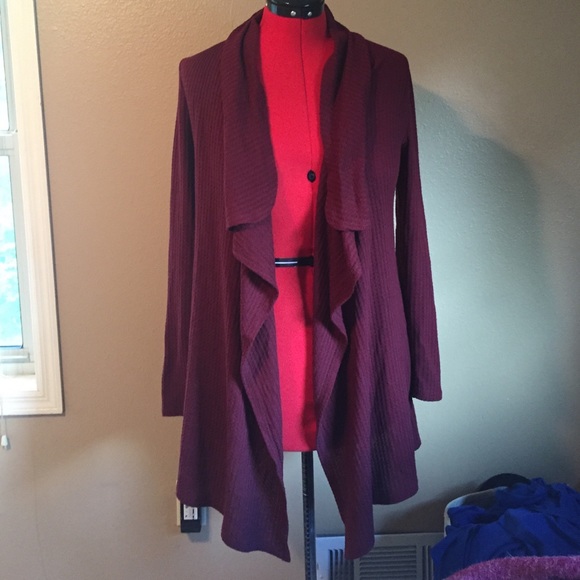 Waffle knit cardigan