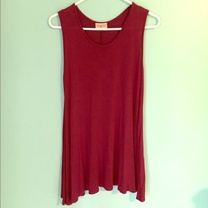 Flowy Long Wine Tank top