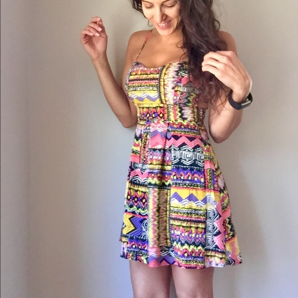 Cut-Out Festival Short Skater Dress