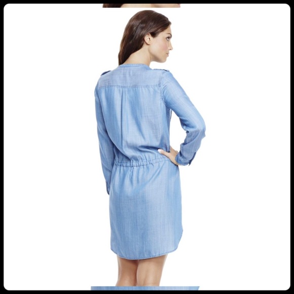 "DRAWSTRING" WASIT CHAMBRAY DRESS - Picture 3 of 3
