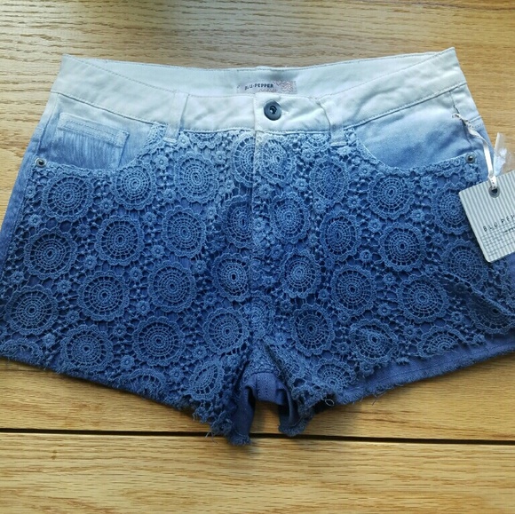 Ombre Jean crochet shorts M
