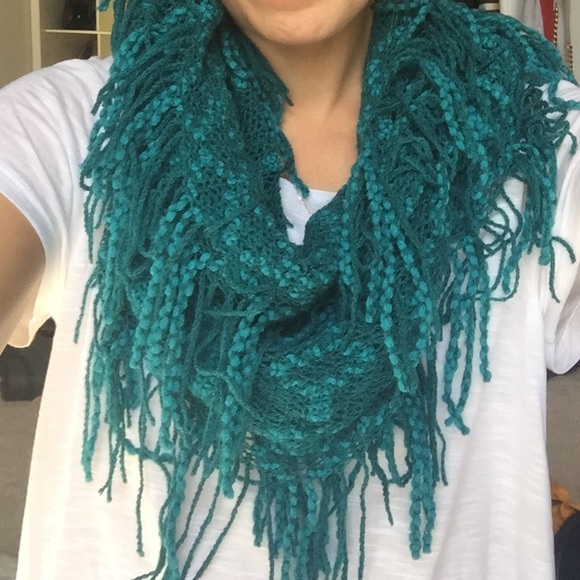Teal infinity scarf