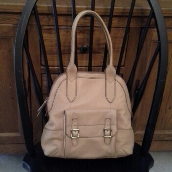 Fossil Large Tate Hobo Light Tan