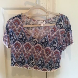 multi-color crop top