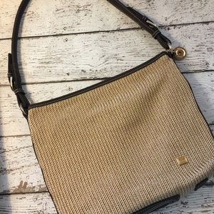 The Sak Shoulder Bag in tan with gold flecks