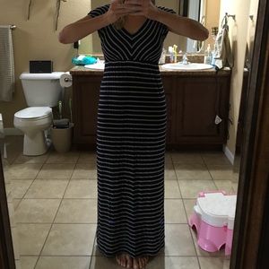 Blue and gray dress
