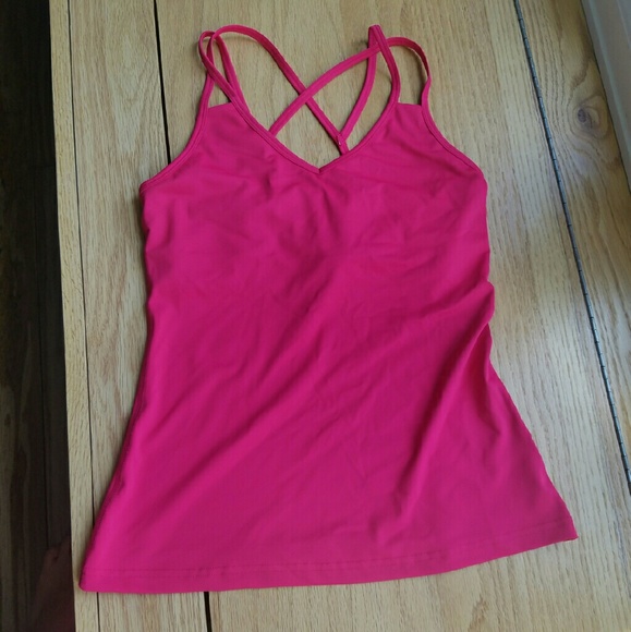 EXP Express strappy workout top magenta S