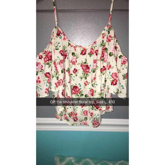 Off the shoulder floral tank