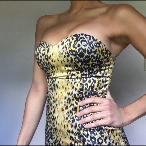 GUESS Hot Leopard Silky Mini Dress