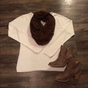 Cream V-Neck Sweater