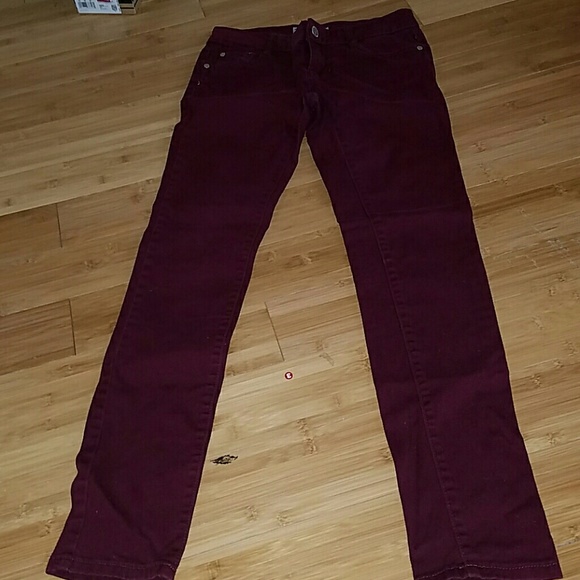 Burgundy jeans
