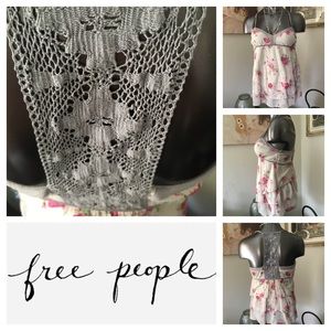Vintage Free People Pink Floral Camisole