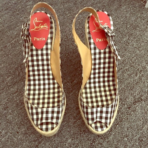❌SOLD❌ Christian Louboutin Checkered Wedge