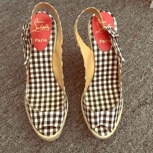 ❌SOLD❌ Christian Louboutin Checkered Wedge