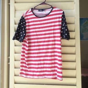 Topman American Flag Short Sleeve T-shirt