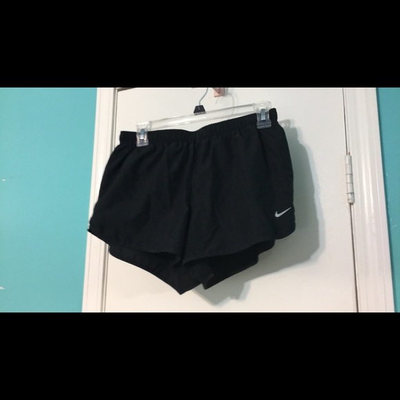 Black Nike running shorts