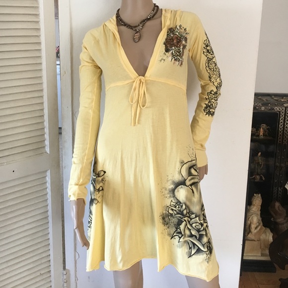 GORGEOUS HOODED TUNIC DRESS by BEJEWELED