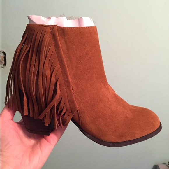 Fringe Booties BRAND NEW!