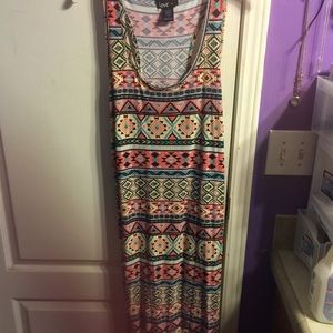 Aztec print maxi dress