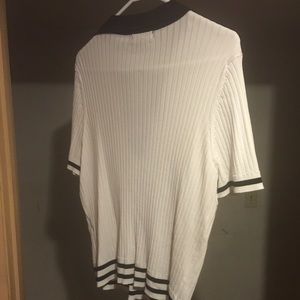 Black and white crop top.