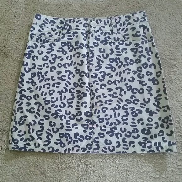 A.P.C. Dresses & Skirts - SALE! A.P.C. Leopard Print Jean Skirt Small