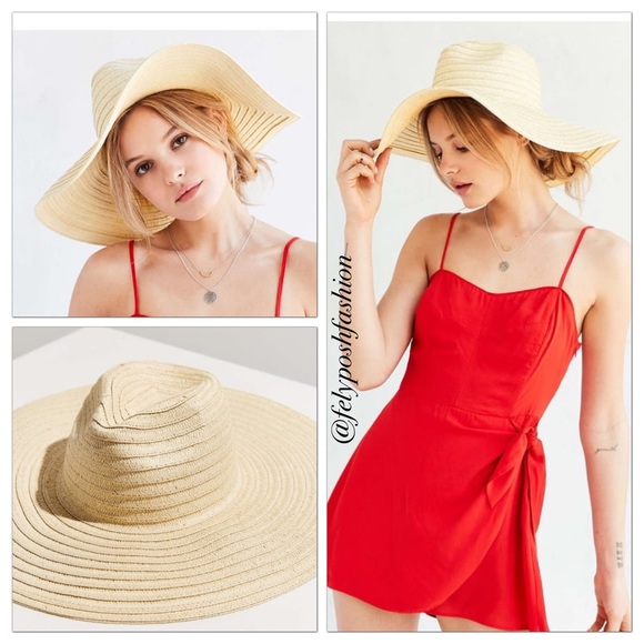 Urban Outfitters Striped Oversized Floppy Hat