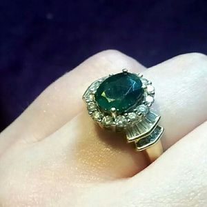 Emerald and Diamond Ring