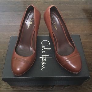 Cole Haan platform heels. Caramel color