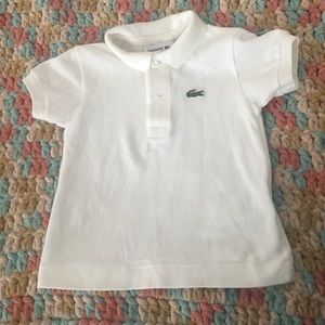 White collar Lacoste toddler Boy