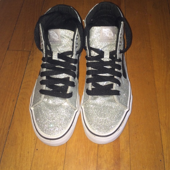 high top sparkly vans