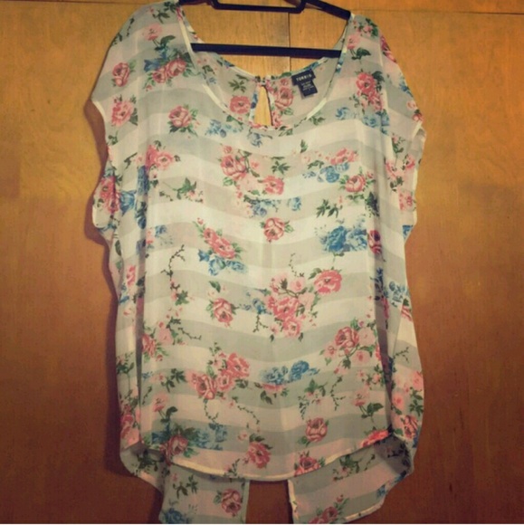 Torrid Tops - Floral Chiffon Torrid Blouse