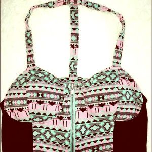 Nollie zip up bralette