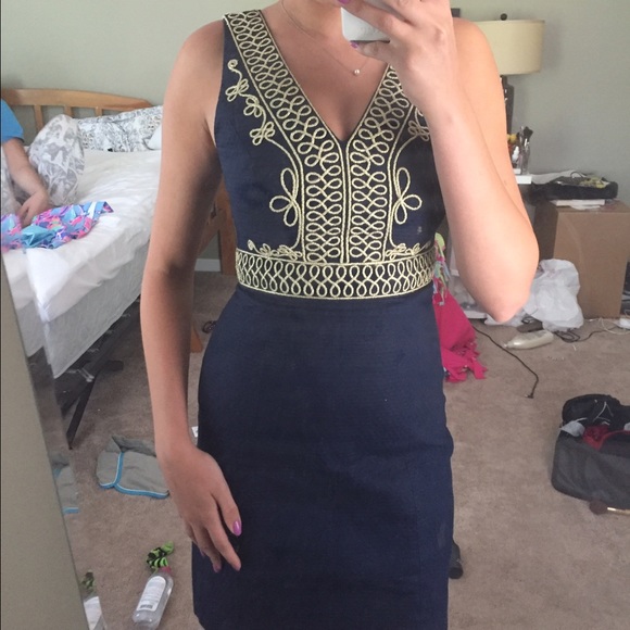 Lilly Pulitzer Dresses & Skirts - Lilly Pulitzer navy blue dress