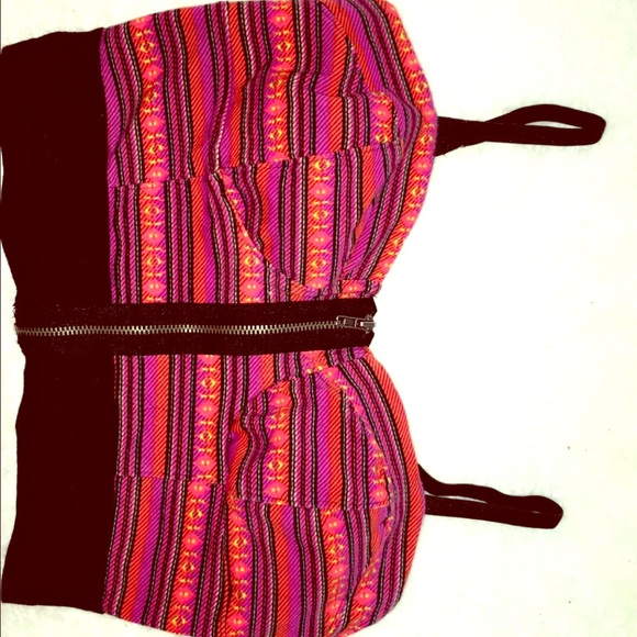 Material girl zip up crop