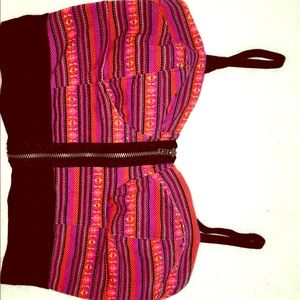 Material girl zip up crop