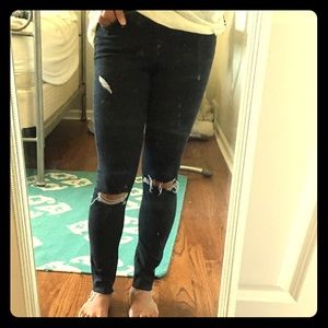 Topshop distressed denim.  Soft and so comfy