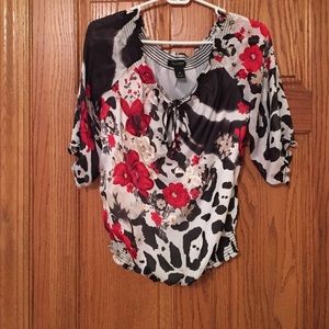 WHBM floral blouse