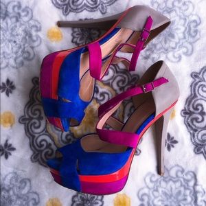 Jessica Simpson Colorblock Platform Sandal💥