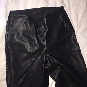 ZARA leather high waist pants.