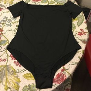 NWOT Black Off The Shoulder Stretchy Bodysuit