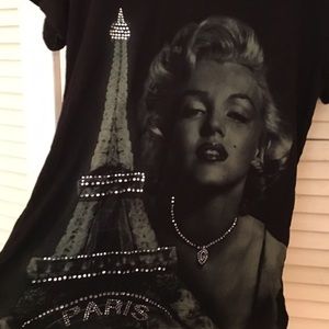 Price firm! PARIS & Marilyn Monroe shirt